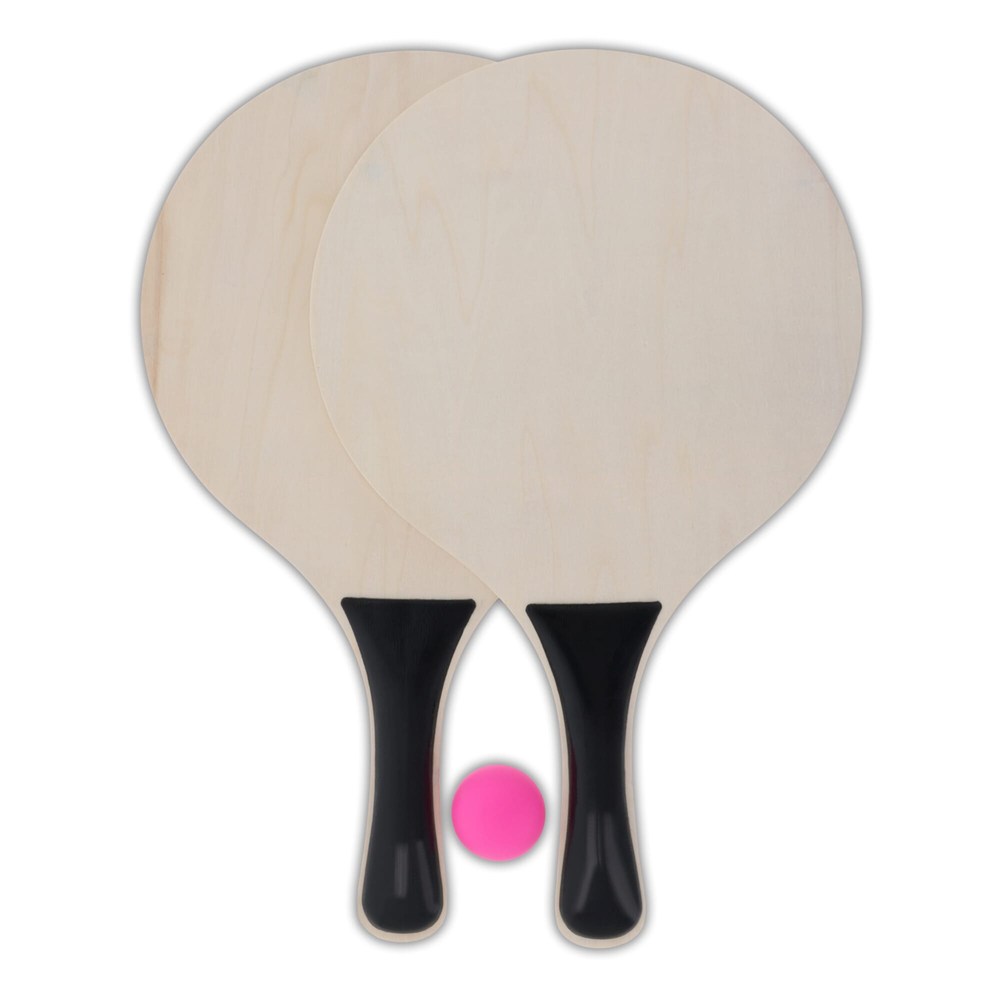 MDF strand tennis set met gezelsschapsspellen
