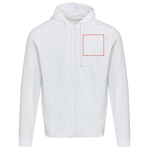 Jasper 280 g/m² unisex full-zip hoodie van OCS gerecycled organisch katoen
