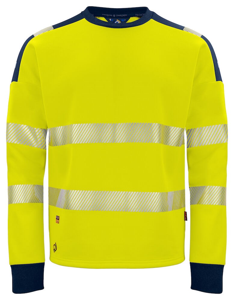 6108 Sweatshirt Roundneck Yellow/navy 4XL