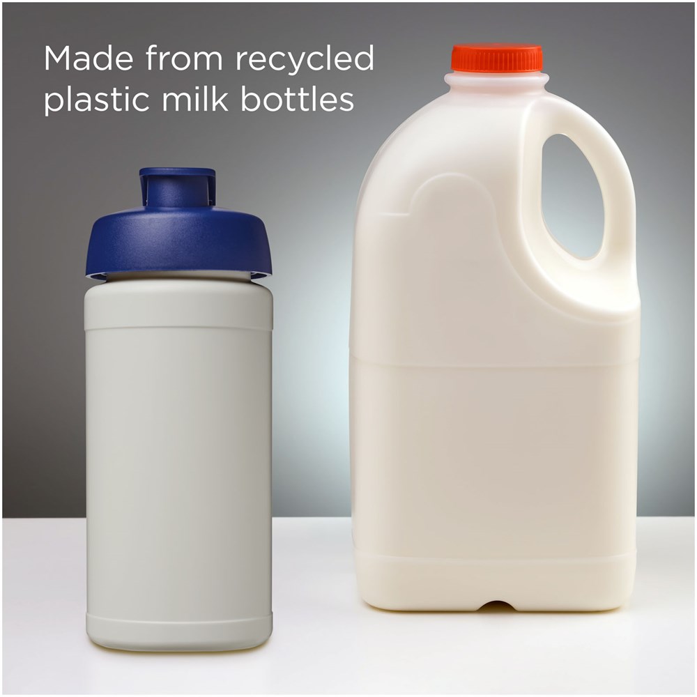 Baseline 500 ml gerecyclede drinkfles met klapdeksel