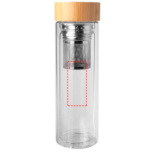 Bailey 400 ml infuusfles van borsilicaatglas met bamboe deksel