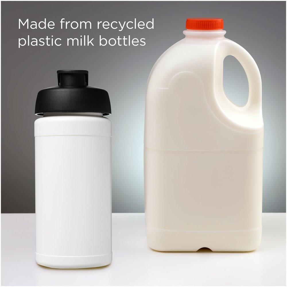 Baseline 500 ml gerecyclede drinkfles met klapdeksel