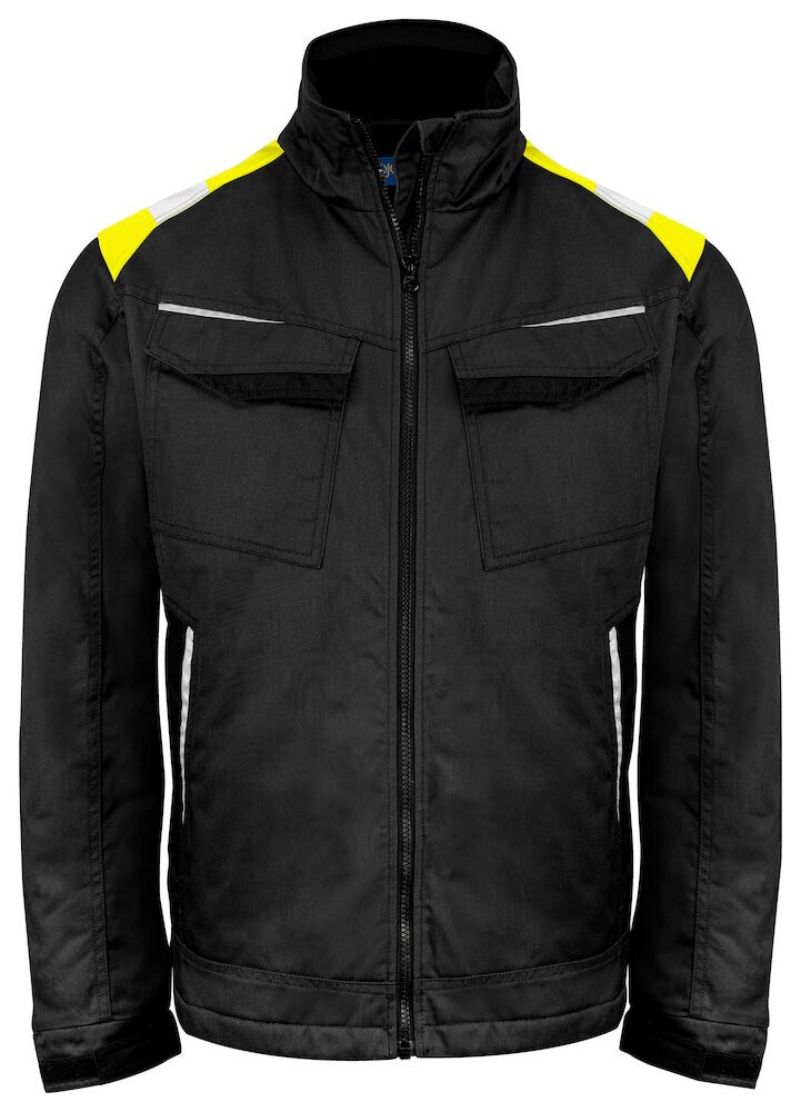 5428 Jacket Padded Black/Yellow XS