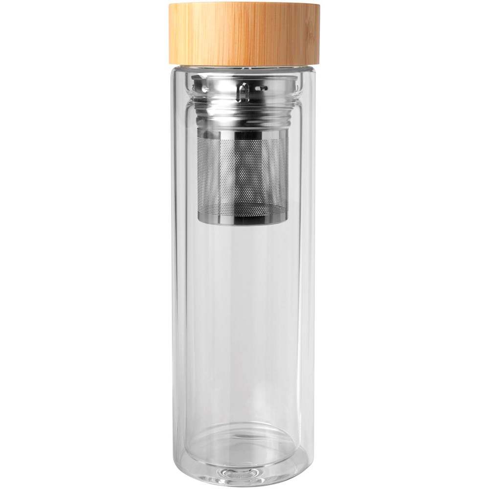 Bailey 400 ml infuusfles van borsilicaatglas met bamboe deksel